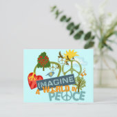 Carte Postale Imaginez un monde en paix (Debout devant)