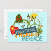 Carte Postale Imaginez un monde en paix (Devant / Derrière)