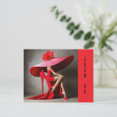 CARTE POSTALE IMMENSE INVITATION DU PARTI CASQUETTE DERBY (Debout devant)