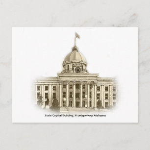 Carte Postale Immeuble de la capitale de l'Alabama Montgomery