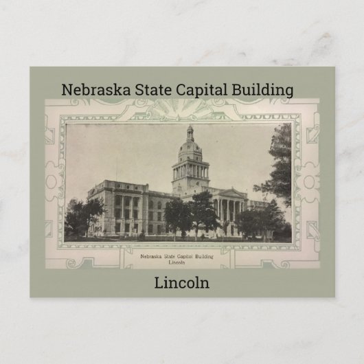 Carte Postale Immeuble d'état du Nebraska (Devant)