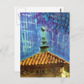 Carte Postale Immeuble Plaza Collage multimédia mixte (Devant / Derrière)