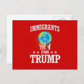 CARTE POSTALE IMMIGRANTS POUR TRUMP (Devant / Derrière)