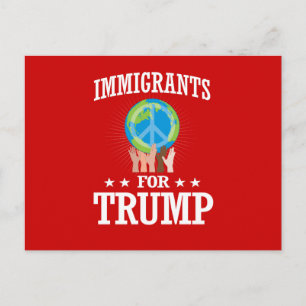 CARTE POSTALE IMMIGRANTS POUR TRUMP