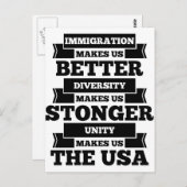 Carte Postale Immigration pro (Devant / Derrière)