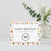 Carte Postale Immo Fun Ajouter un logo pour joyeux anniversaire  (Debout devant)