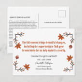 Carte Postale Immobilier Automne Agriculture Prospection (Devant / Derrière)