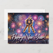 Carte postale Immobilier - Bonne année (Devant / Derrière)