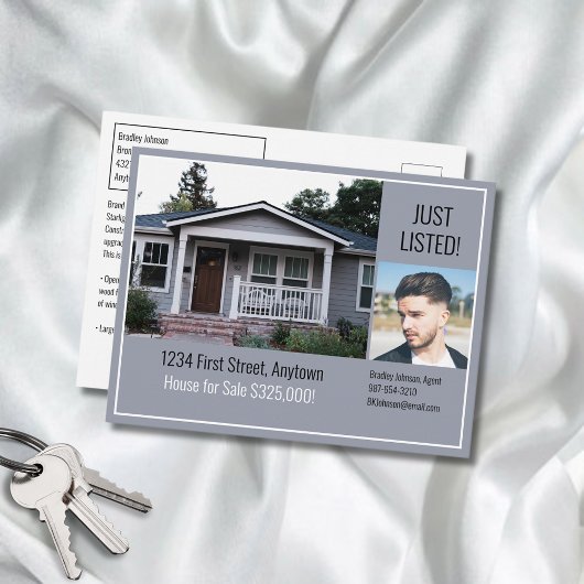 Carte Postale Immobilier Courrier Direct Gris