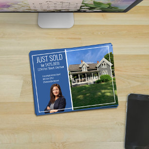 Carte Postale Immobilier Direct Mail Modern Blue Postcard