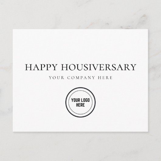Carte Postale Immobilier Happy Home Anniversaire Ajouter Logo (Devant)