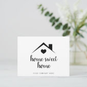Carte Postale Immobilier Home Sweet Home Promotionnel  (Debout devant)