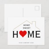 Carte Postale Immobilier Home Sweet Home Promotionnel (Devant / Derrière)