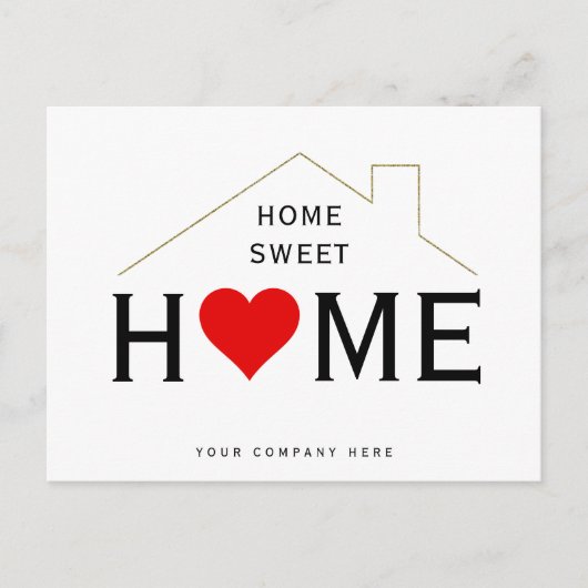Carte Postale Immobilier Home Sweet Home Promotionnel (Devant)