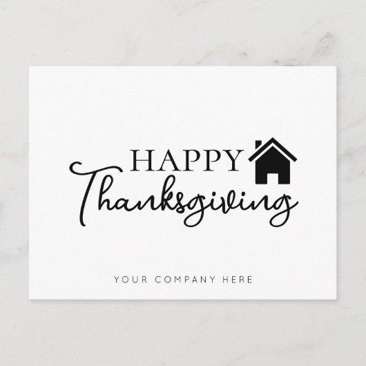 Carte Postale Immobilier Joyeux Thanksgiving (Devant)