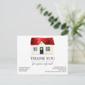 Carte Postale Immobilier Merci pour le Référencement (Debout devant)