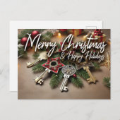 Carte postale Immobilier - Noël (Devant / Derrière)