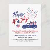 Carte Postale Immobilier patriotique | 4 juillet modifiable (Devant)