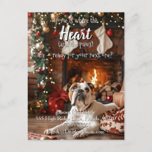 Carte Postale Immobilier pour animaux de compagnie Noël chien