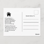 Carte Postale Immobilier vendu (Dos)