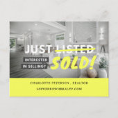 Carte Postale Immobilier vendu unique (Devant)