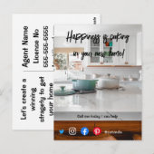 carte postale immobilière drôle cuisine nouvelle m (Devant / Derrière)