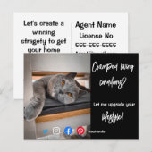 carte postale immobilière drôle vie à l'étroit cha (Devant / Derrière)