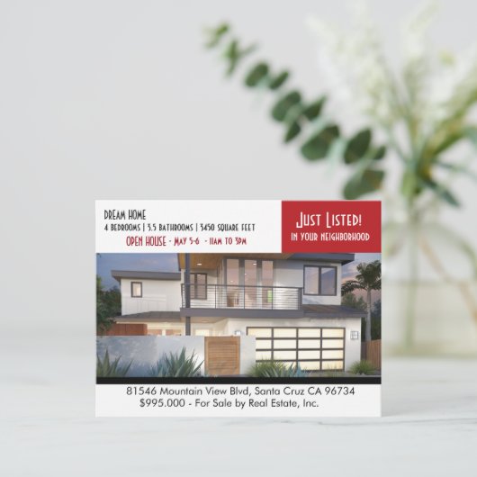 Carte postale IMMOBILIÈRE JUSTE ÉNUMÉRÉE (Debout devant)