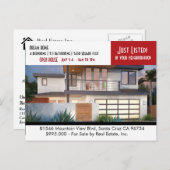 Carte postale IMMOBILIÈRE JUSTE ÉNUMÉRÉE (Devant / Derrière)