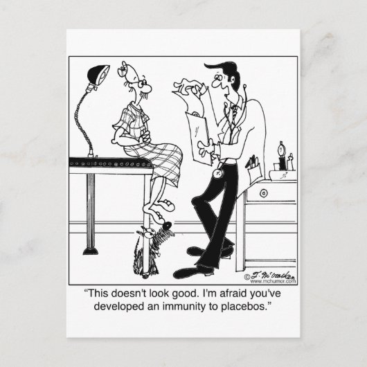 Carte Postale Immune à Placebos (Devant)
