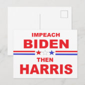 Carte Postale Impeach Biden Alors Harris (Devant / Derrière)