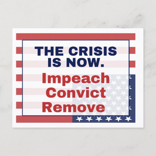 Carte Postale Impeach Remove Convict SOS Upside Down Flag (Devant)