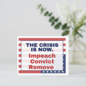 Carte Postale Impeach Remove Convict SOS Upside Down Flag (Debout devant)
