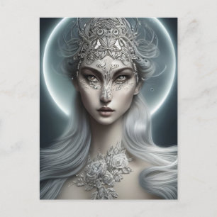 Carte Postale Impératrice de la Lune Femme Belle Art Numérique
