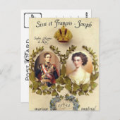 Carte Postale Impératrice Elisabeth d'Autriche & Empereur (Devant / Derrière)