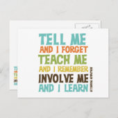 Carte Postale Impliquez-moi un devis inspirant (Devant / Derrière)