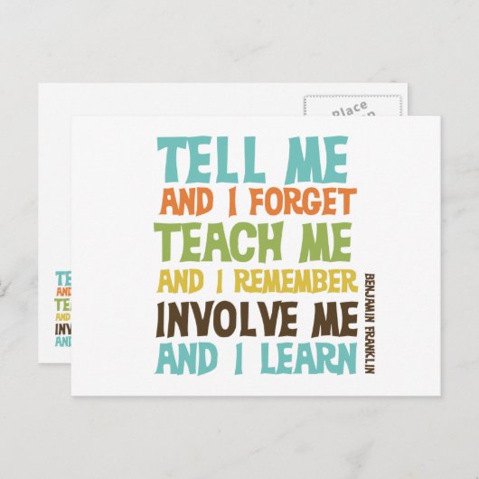 Carte Postale Impliquez-moi un devis inspirant (Devant / Derrière)