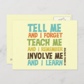 Carte Postale Impliquez-moi un devis inspirant (Devant / Derrière)