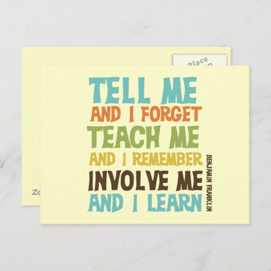 Carte Postale Impliquez-moi un devis inspirant (Devant / Derrière)