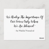 Carte Postale Importance De Nos Voix (Dos)