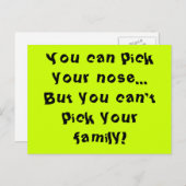 Carte Postale Impossible de choisir votre famille (Devant / Derrière)