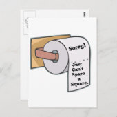 Carte Postale Impossible de stocker un Carré (Devant / Derrière)