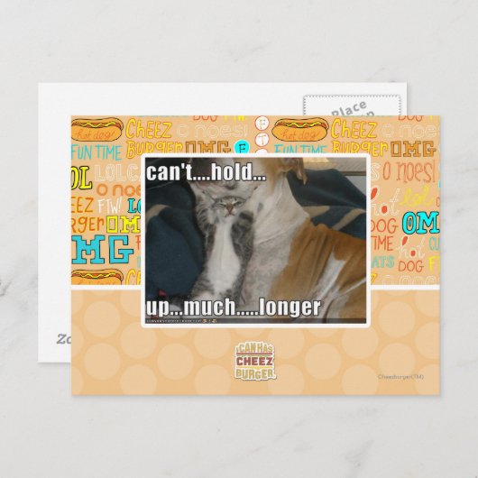 Carte Postale Impossible de tenir plus longtemps (Devant / Derrière)