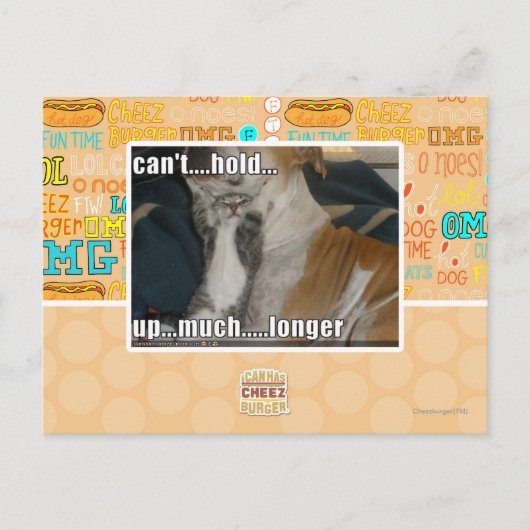 Carte Postale Impossible de tenir plus longtemps (Devant)