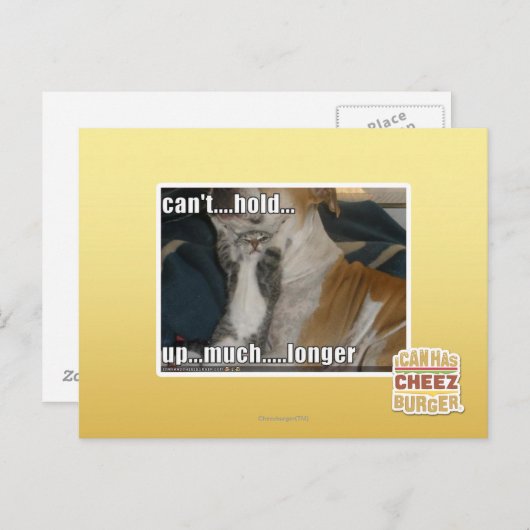 Carte Postale Impossible de tenir plus longtemps (Devant / Derrière)