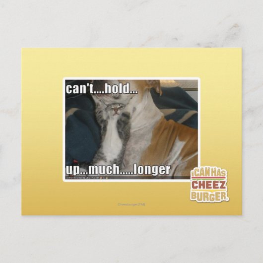 Carte Postale Impossible de tenir plus longtemps (Devant)