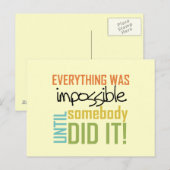 Carte Postale Impossible Jusqu'À Ce Que Quelqu'Un Le Fasse (Devant / Derrière)