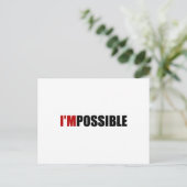 Carte Postale Impossible Motivation possible (Debout devant)