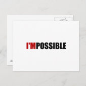 Carte Postale Impossible Motivation possible (Devant / Derrière)