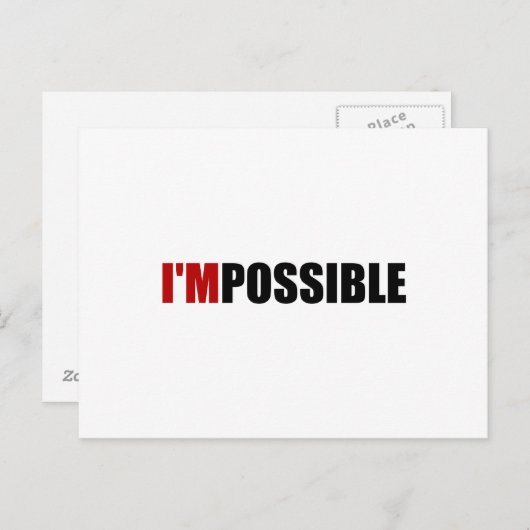 Carte Postale Impossible Motivation possible (Devant / Derrière)